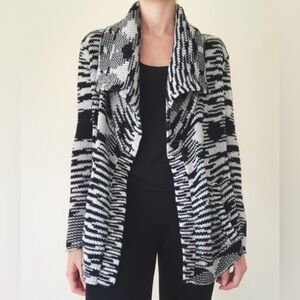 Juicy Couture Monochrome Patterned Open Front Cardigan